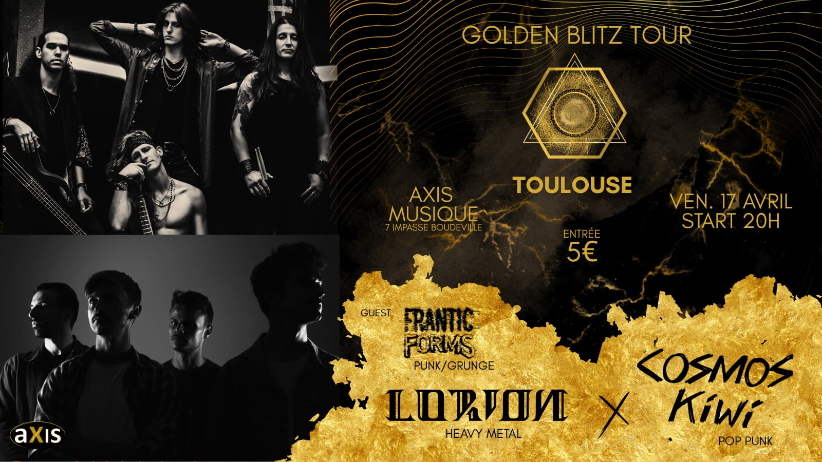 Lorion + Cosmos Kiwi Concert À Axis Musique Cover