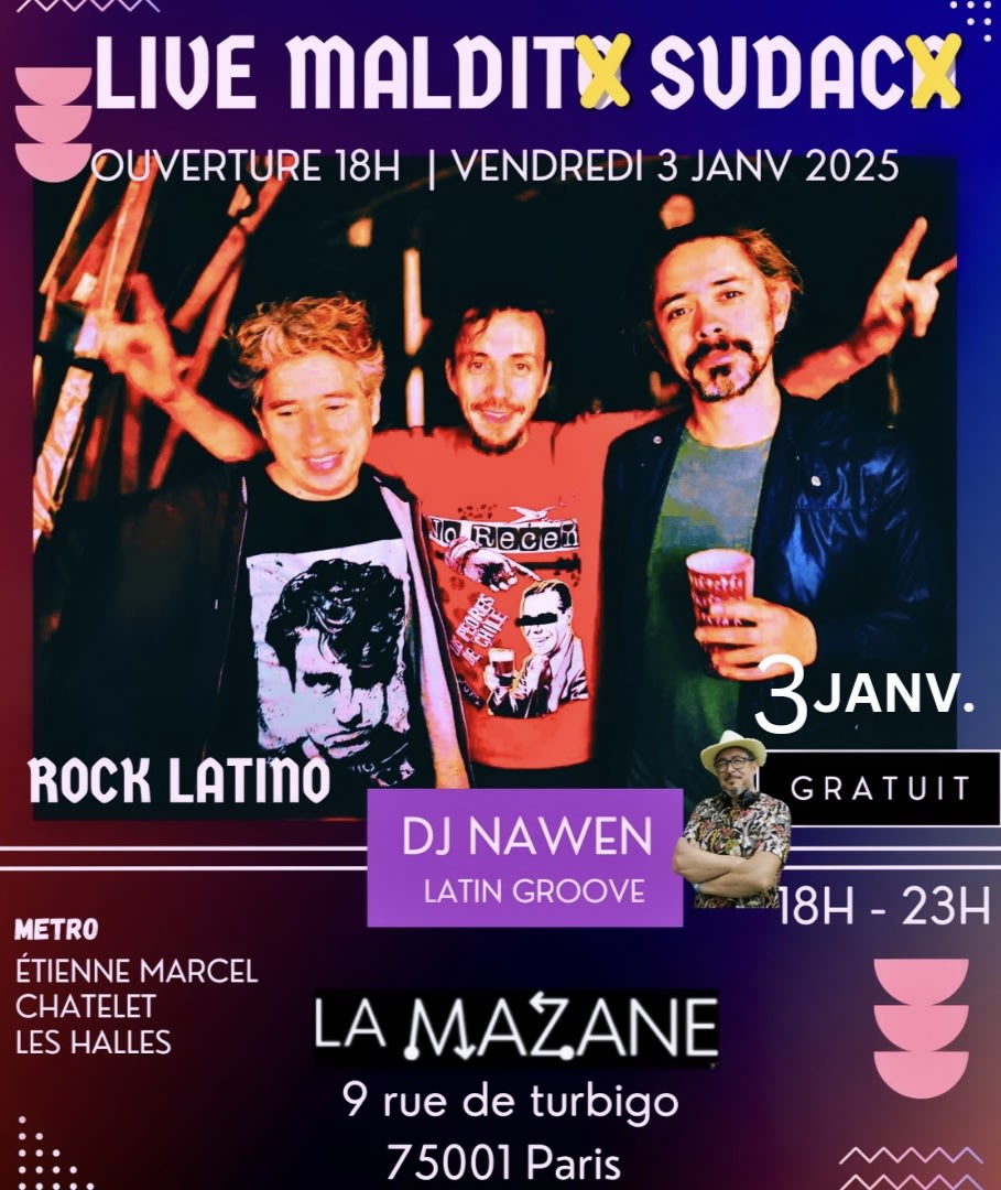 Fiesta Latina : Dj Set Nawen + Live Rock Latino Cover