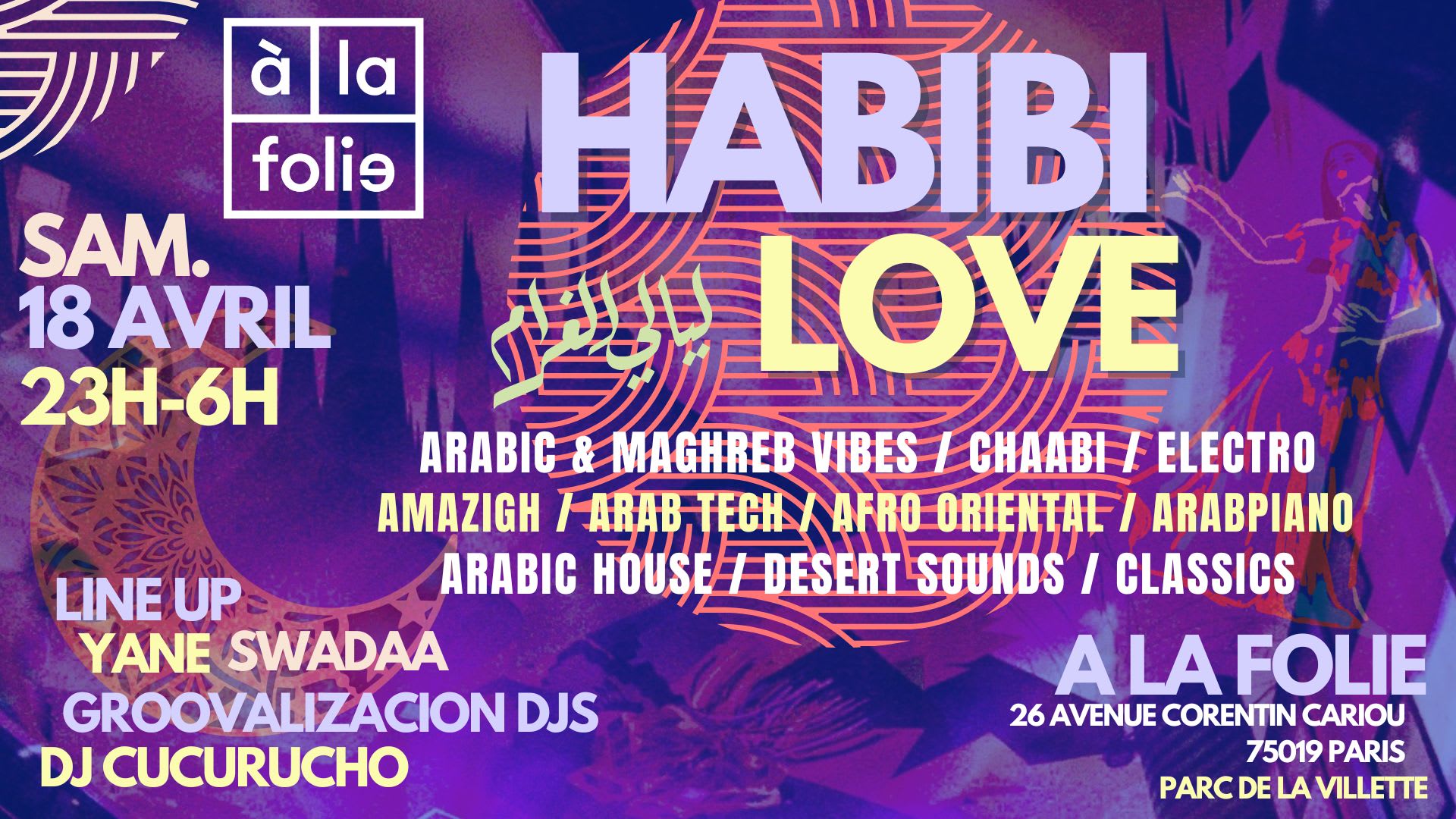 Habibi Love - Oriental Vibes Party 18 Avril 2026 Cover
