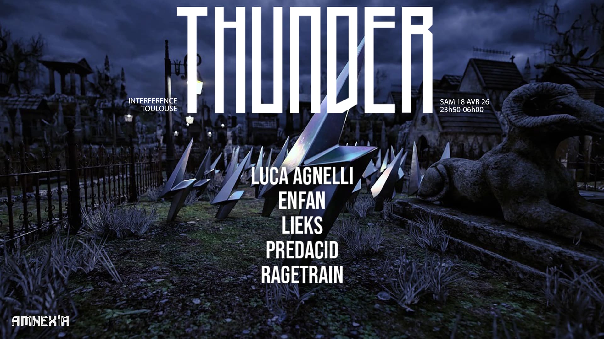 Thunder X Interference : Luca Agnelli, Ragetrain, Enfan Cover
