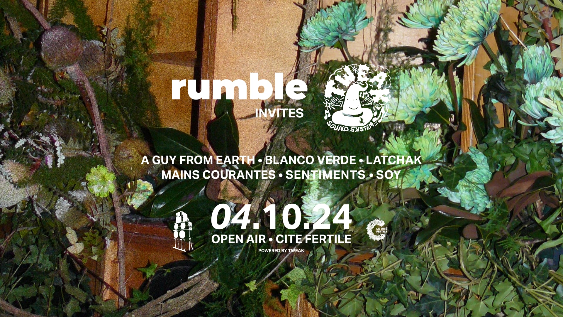 Rumble Invites Tweak Soundsystem @ La Cité Fertile Cover