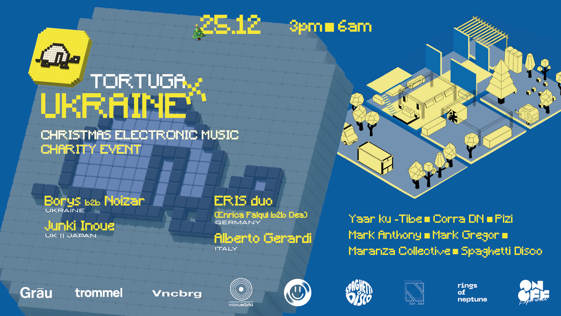Tortuga X Ukraine / Christmas Electronic Music Charity Event Cover