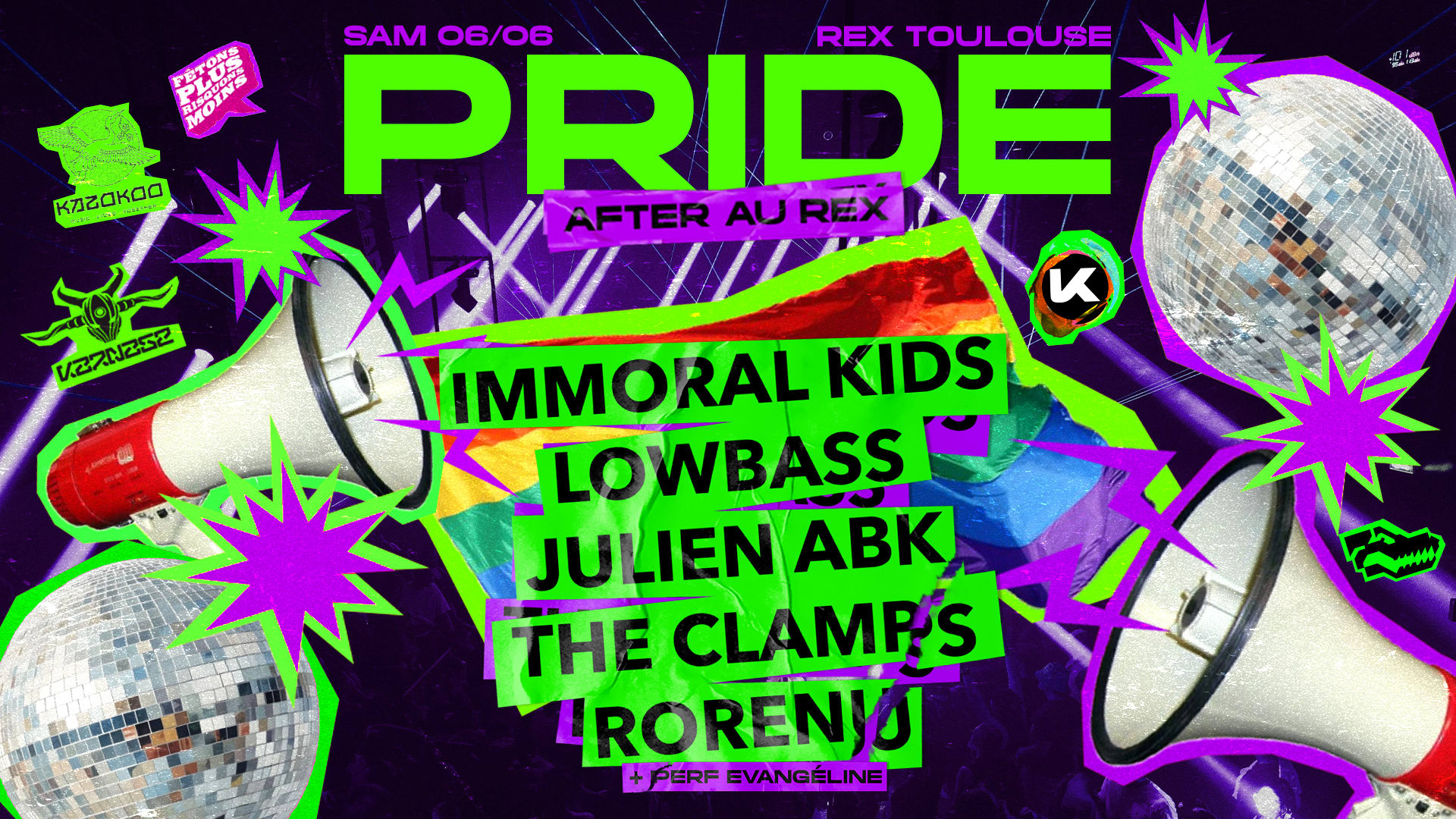 After Pride W/ Lowbass, Immoral Kids, The Clamps & More Cover