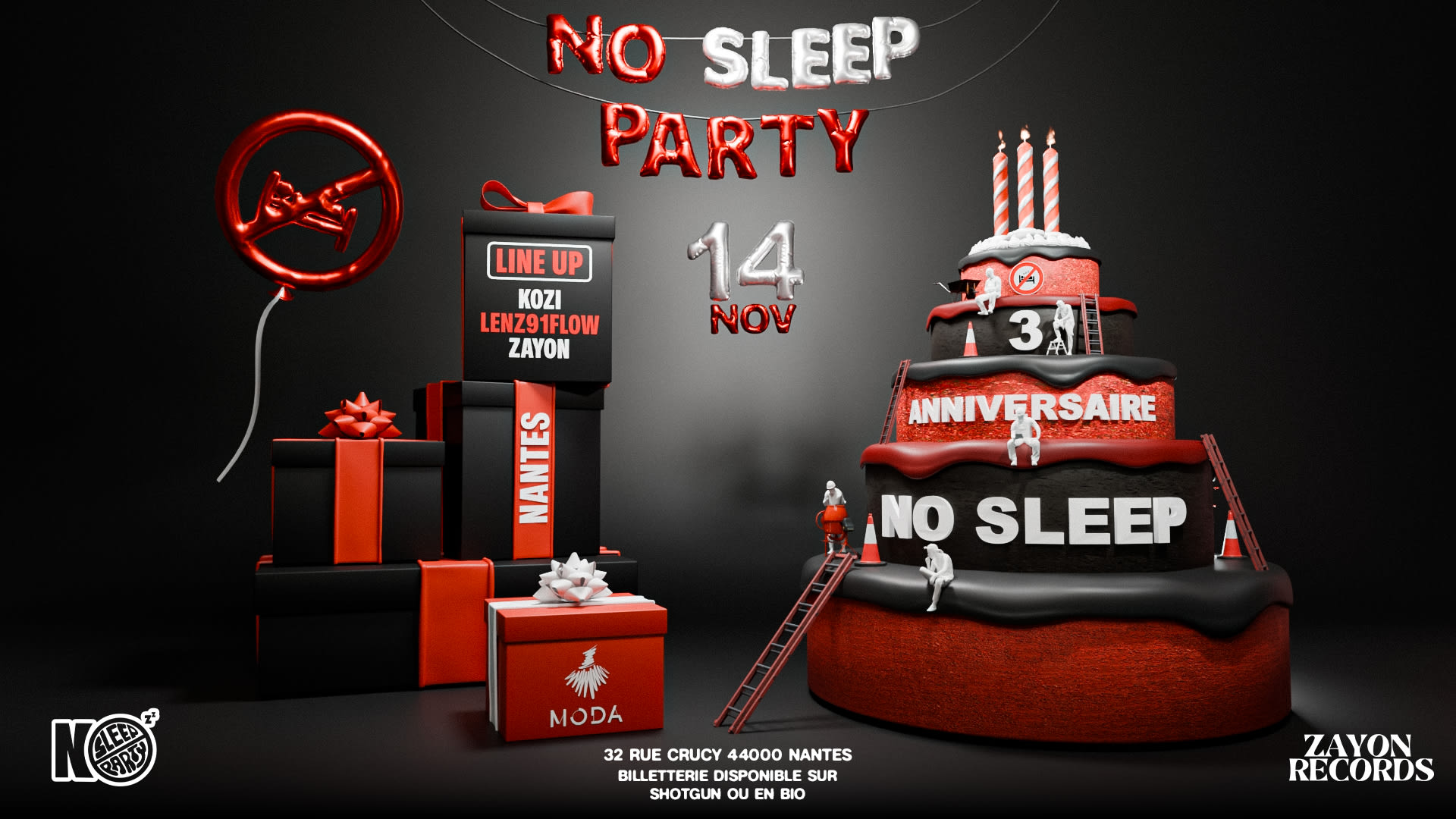 No Sleep Birthday Cover