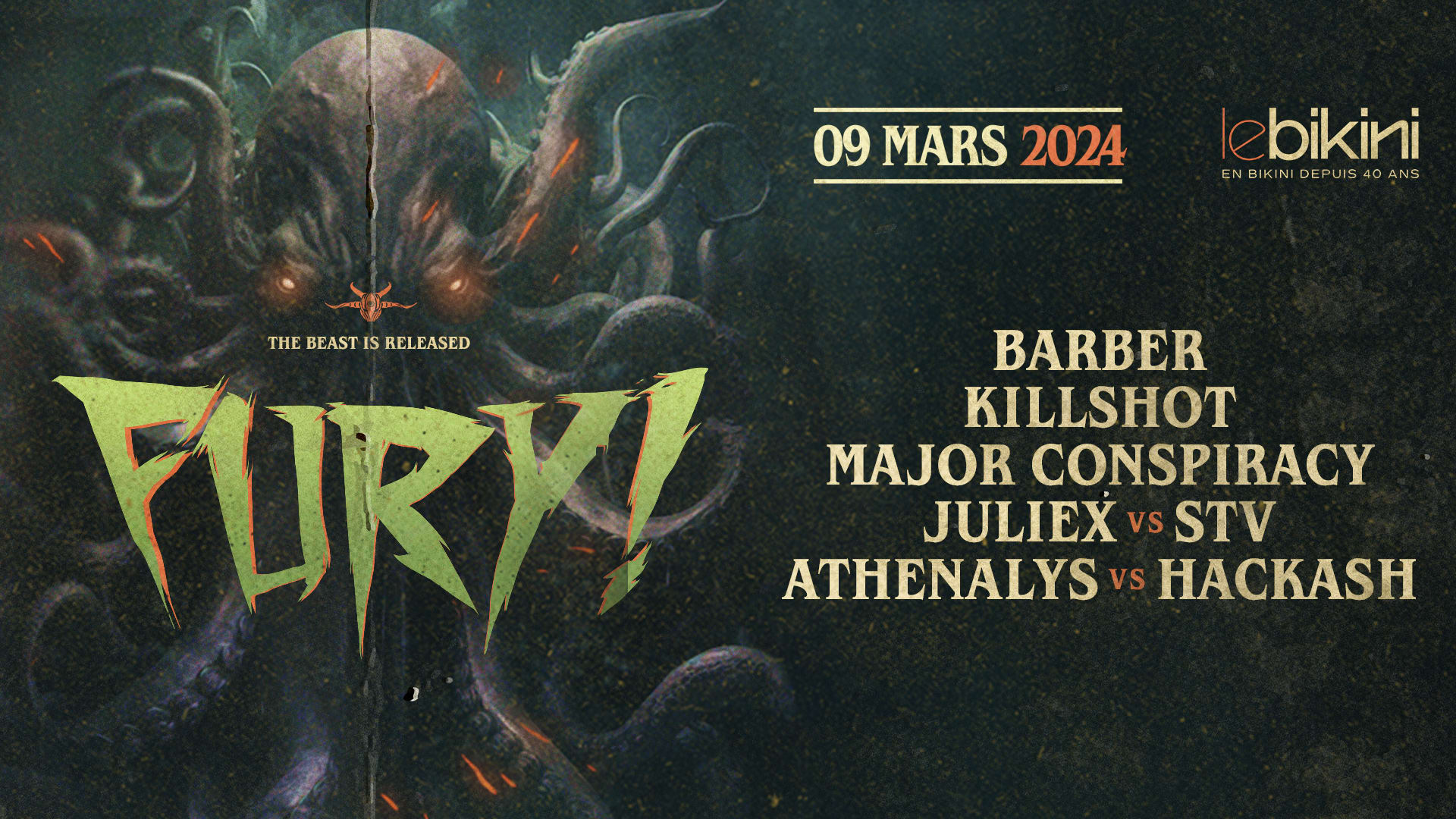 Fury! W/ Barber, Killshot, Major Conspiracy, Juliex Vs Stv.. Cover