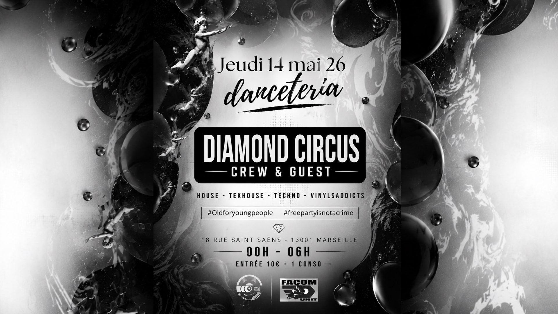 Diamond Circus & Crew @ Danceteria Cover