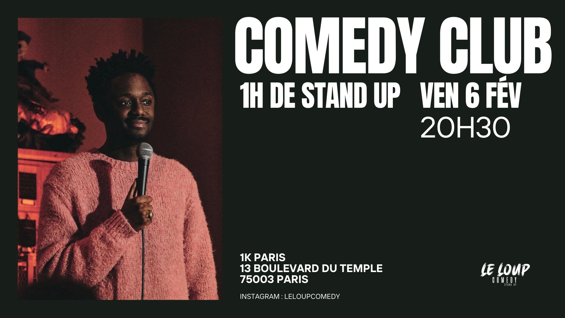 Le Loup Comedy Club 06/02- 20h30 (Stand Up) Cover