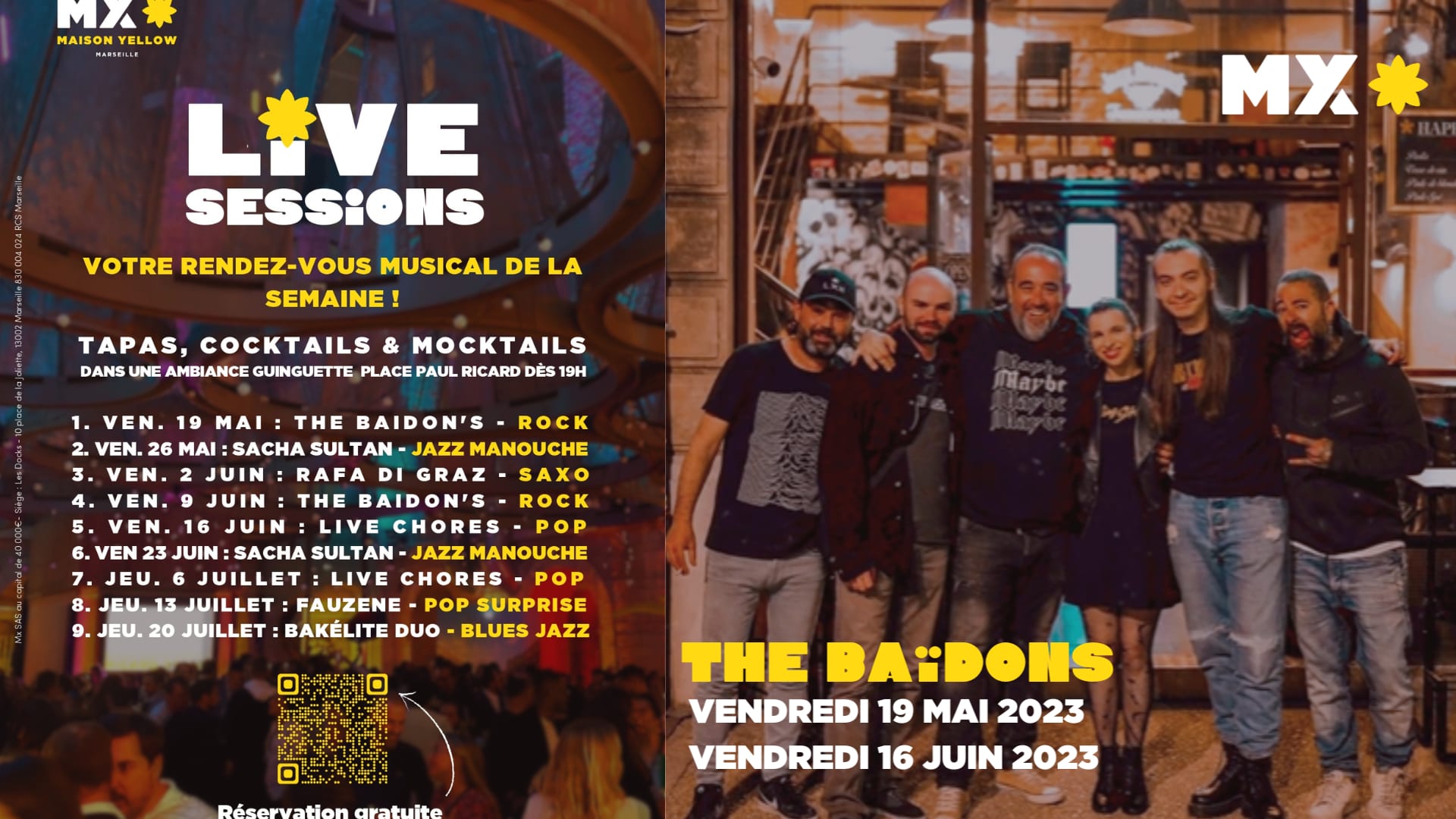 Soirée Live Music - Rock Session Avec The Baidon's Cover
