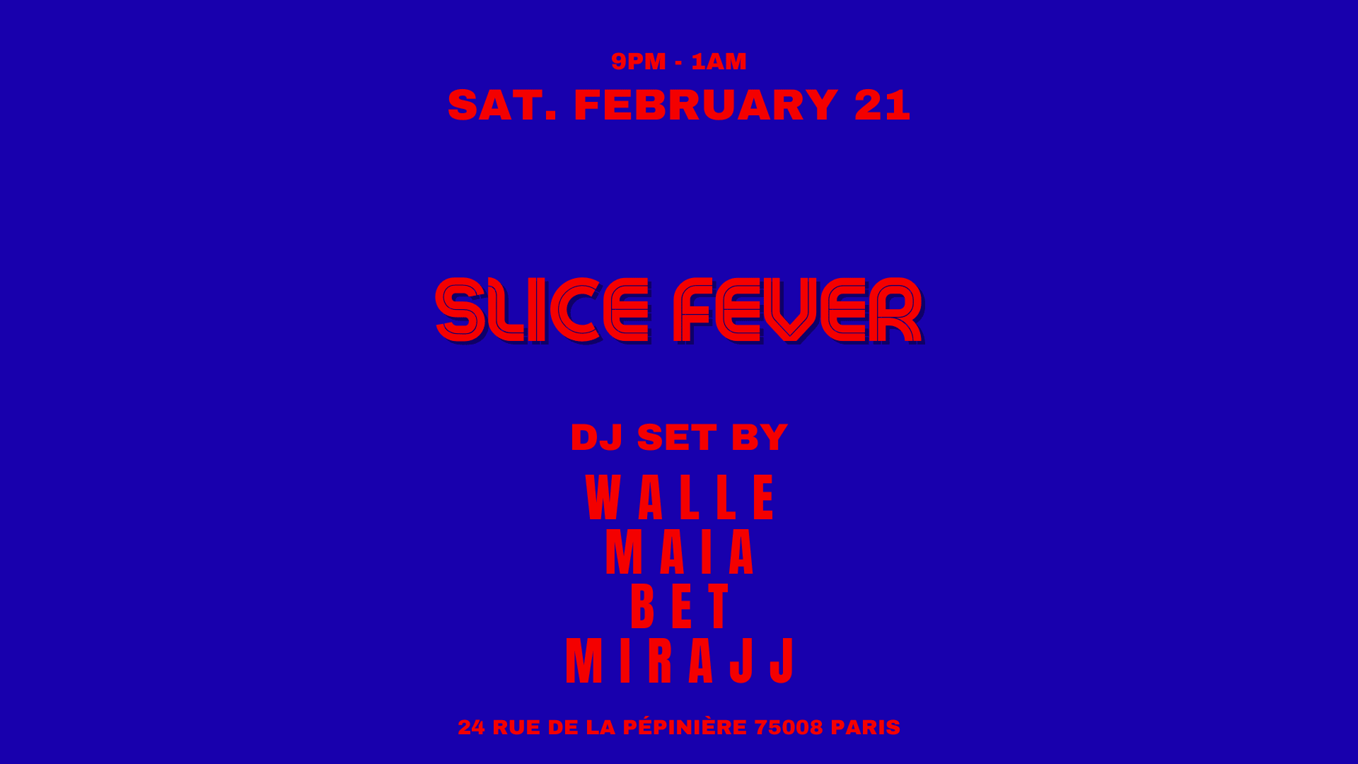 No Rey & Friends@Slice Pizza Club Cover