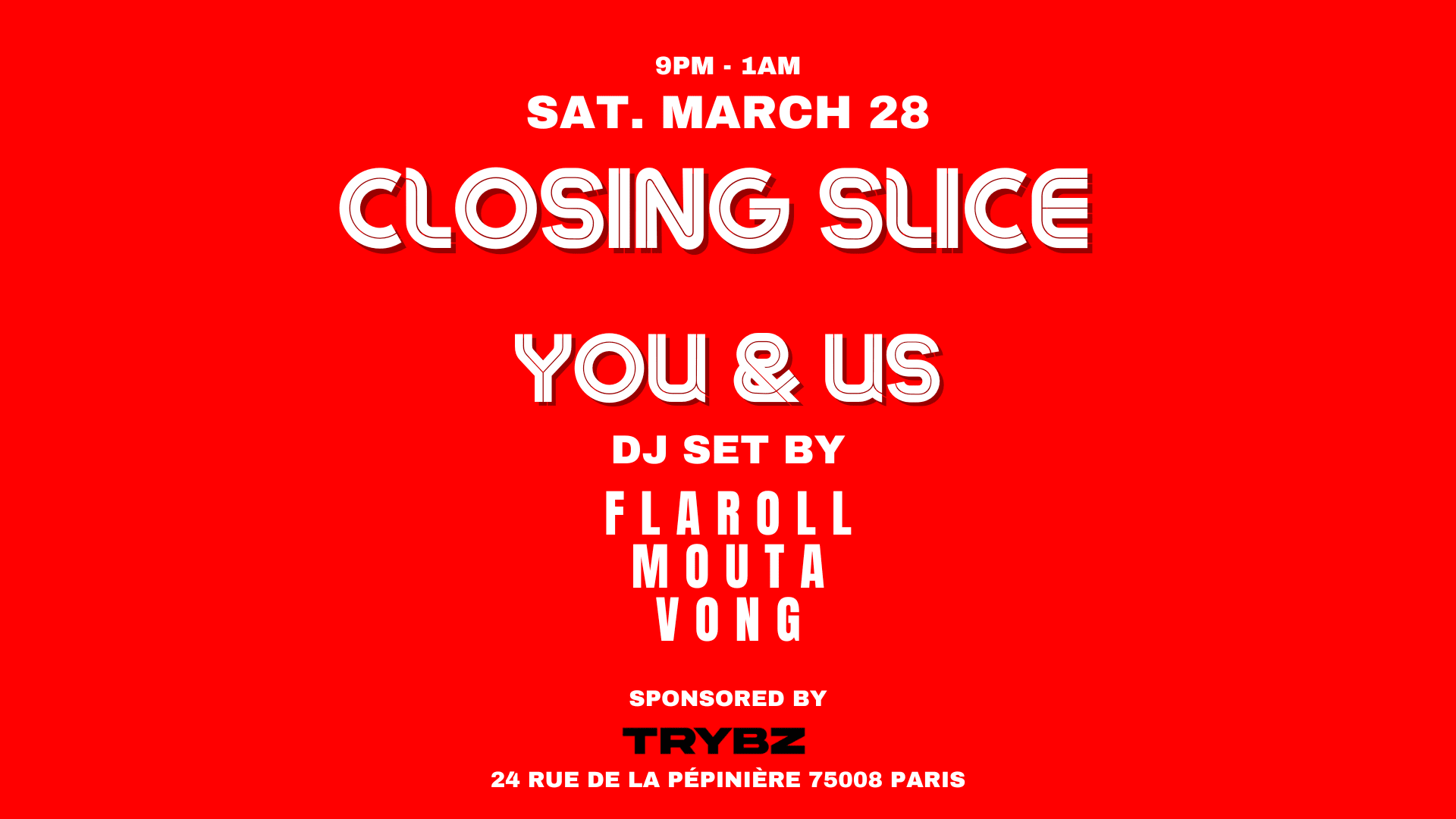 Closing Party Slice Pizza Club Cover