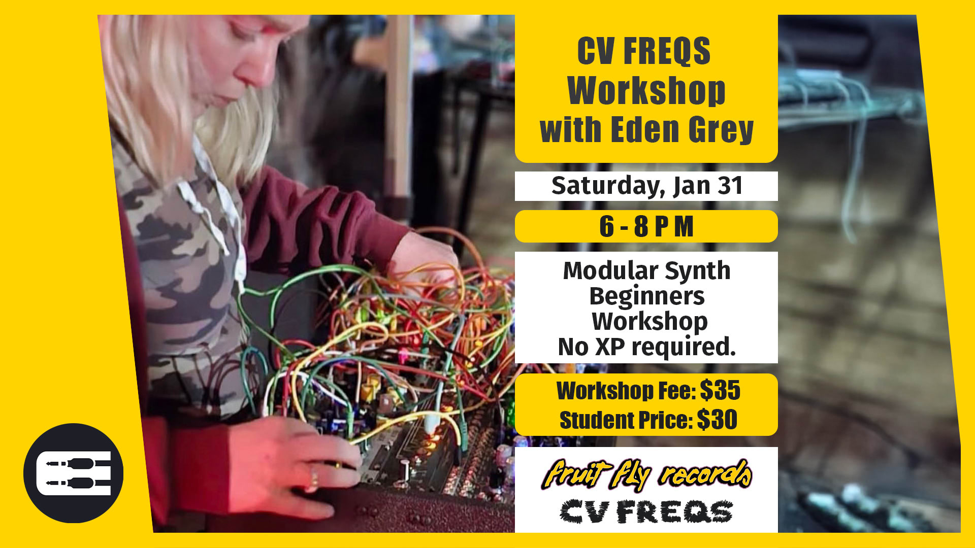 Workshop With Eden Grey At Fruit Fly Records, 6/8pm Cover