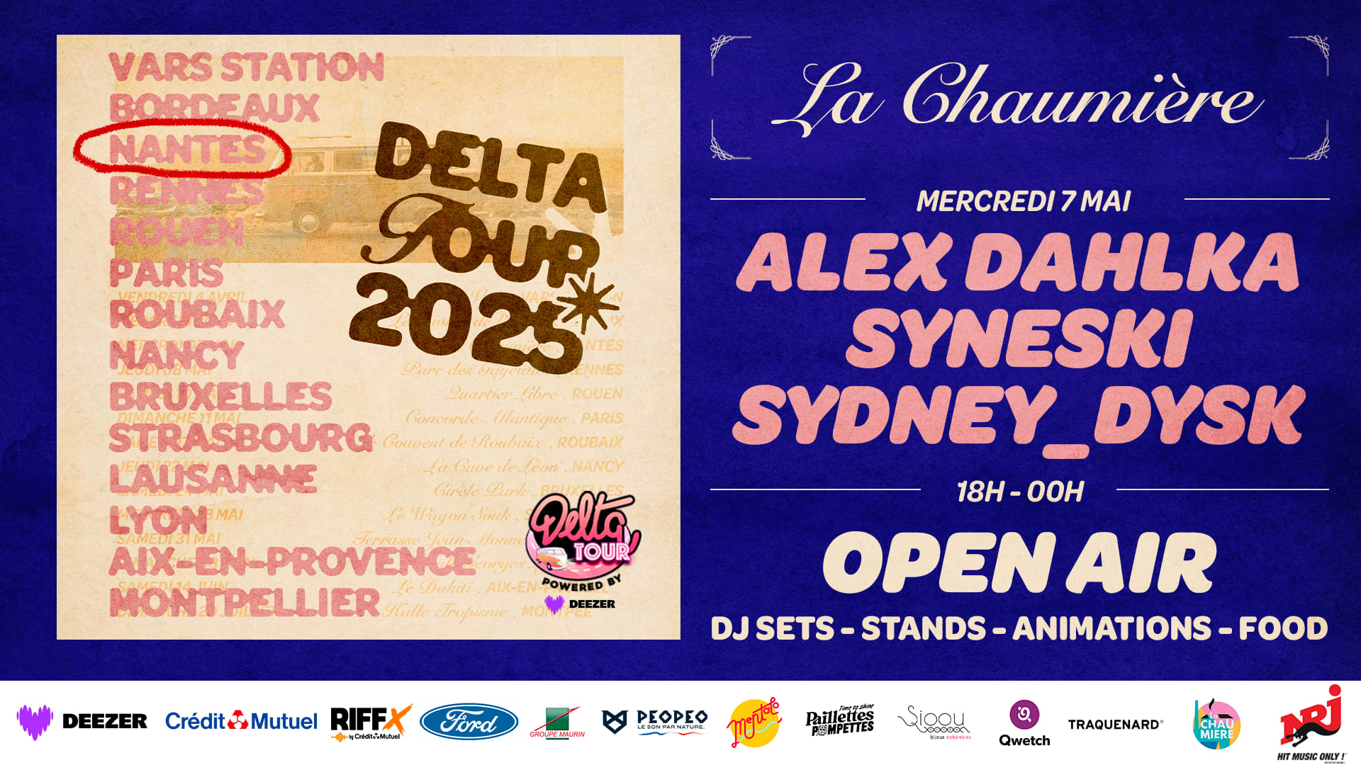 [Nantes] Open Air : Delta Tour X La Chaumière Cover