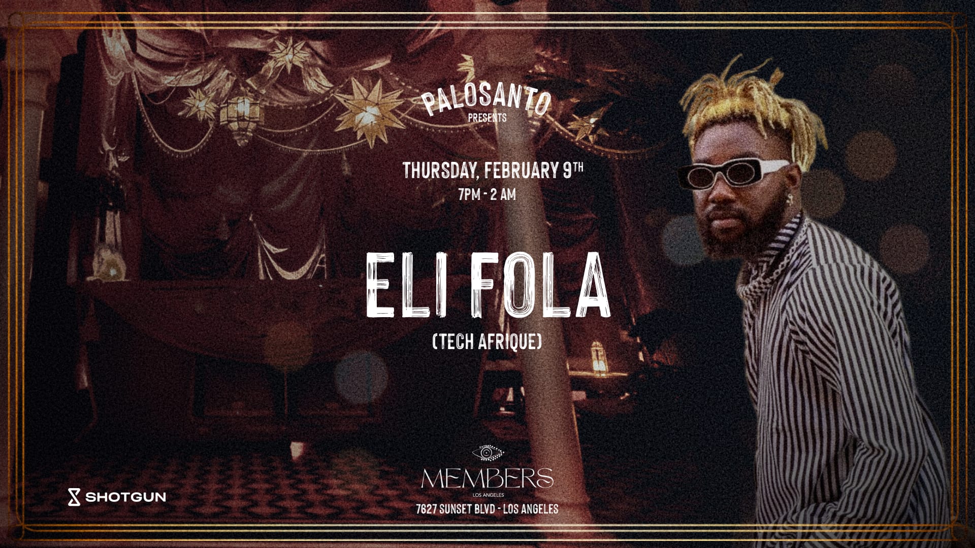 Palosanto Presents Eli Fola At Members La Cover