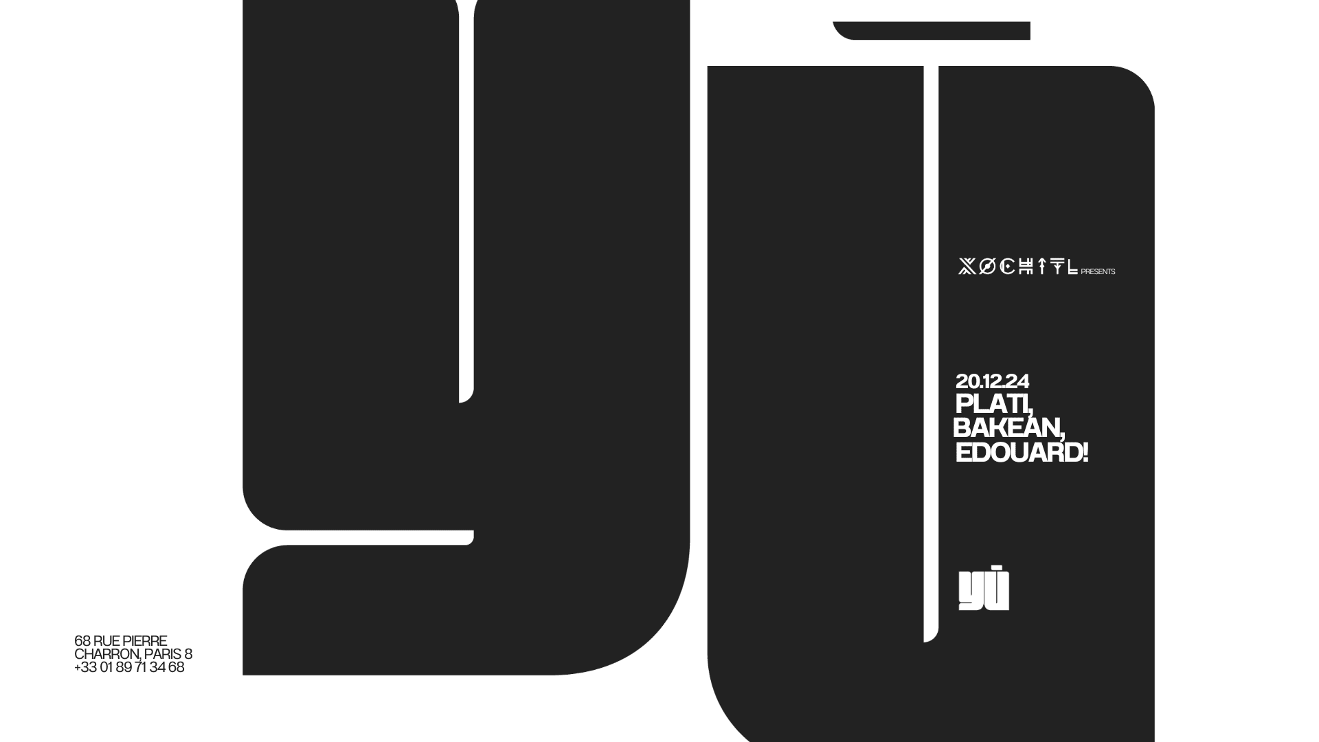 Plati / Bakean / Edouard -  Friday 20.12 @ Yū Club Cover