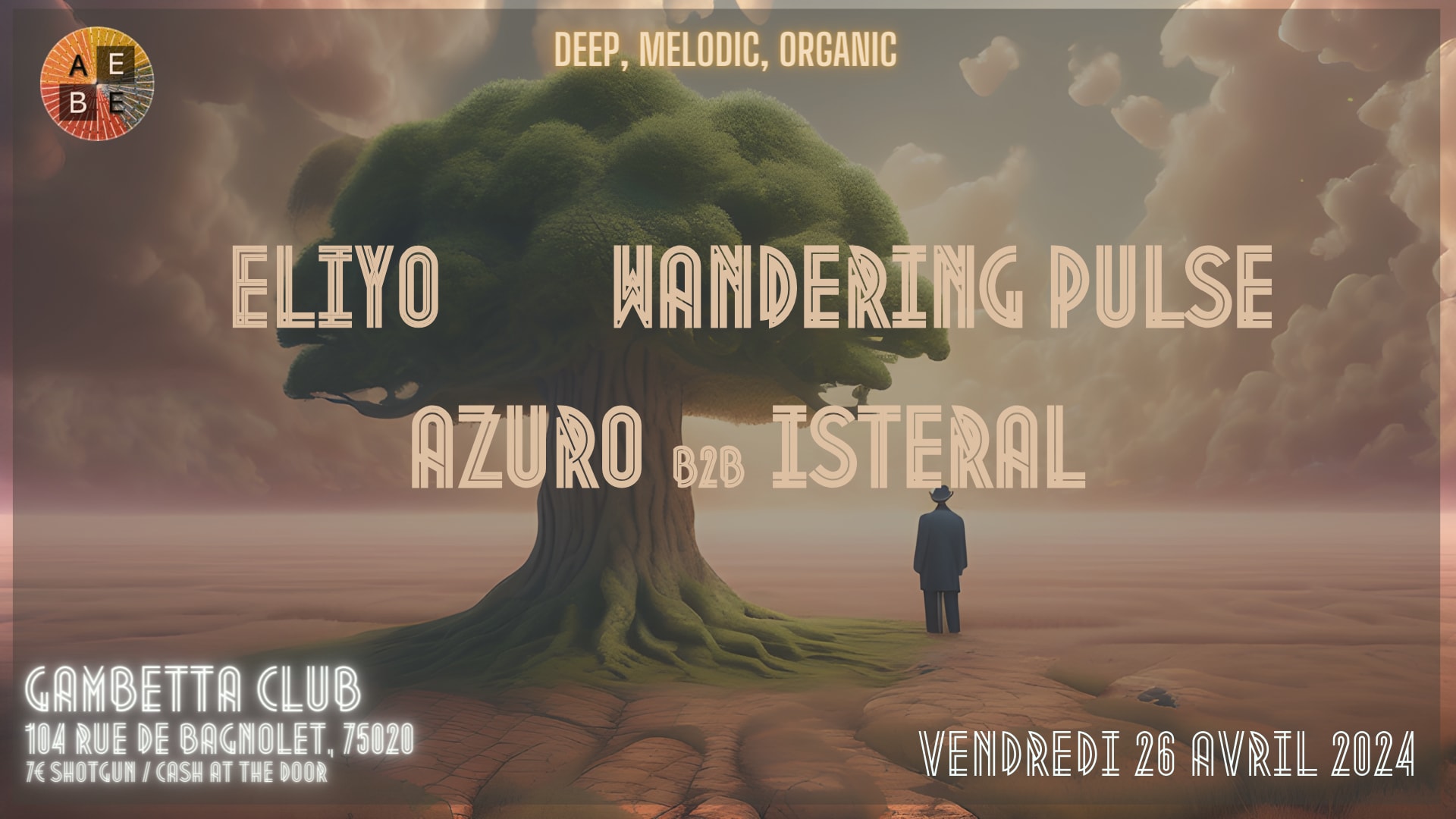 Aebe | Deep Melodic Organic W/ Eliyo, Azuro, Wandering Pulse Cover