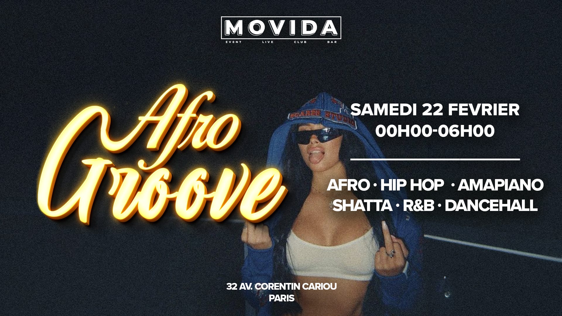 Afro Groove - Samedi 22 Fevrier : Afro, Shatta, Dancehall Cover