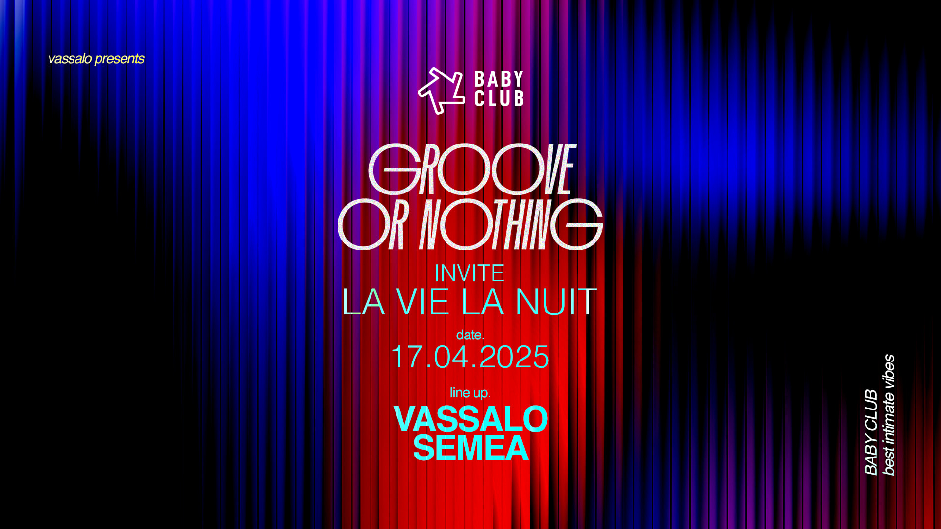 Groove Or Nothing : La Vie La Nuit - Vassalo + Semea Cover