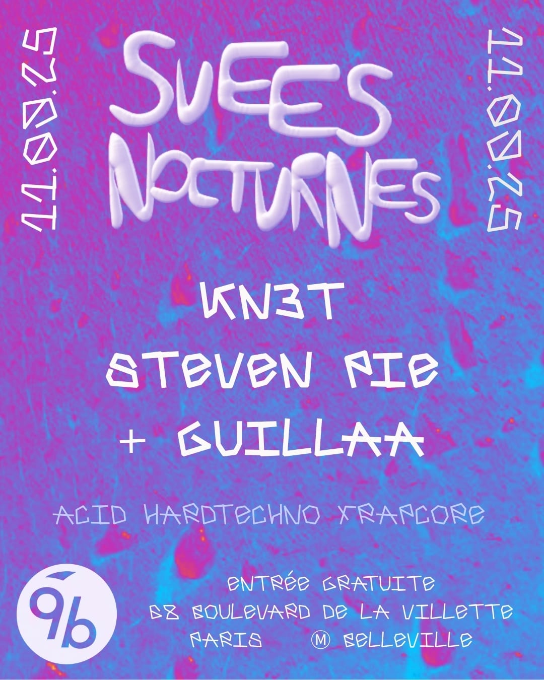 Suées Nocturnes @Le 9b Cover