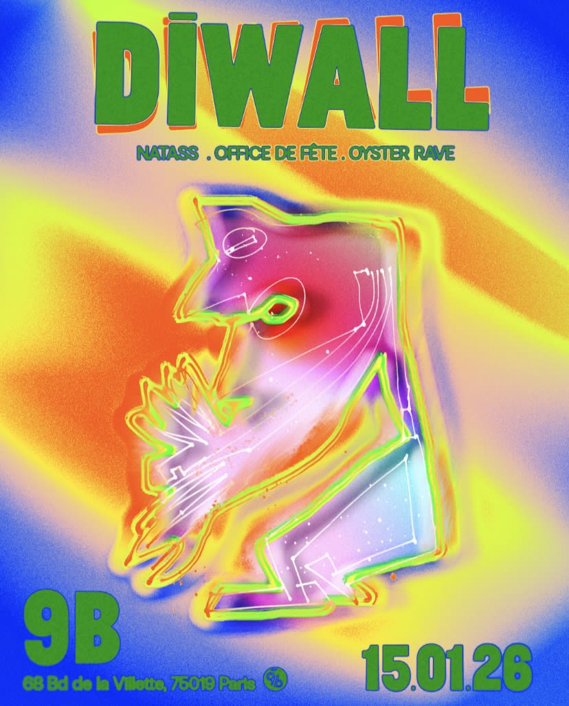 Diwall Invite Natass, Office De Fête, Oyster Rave @9b Cover