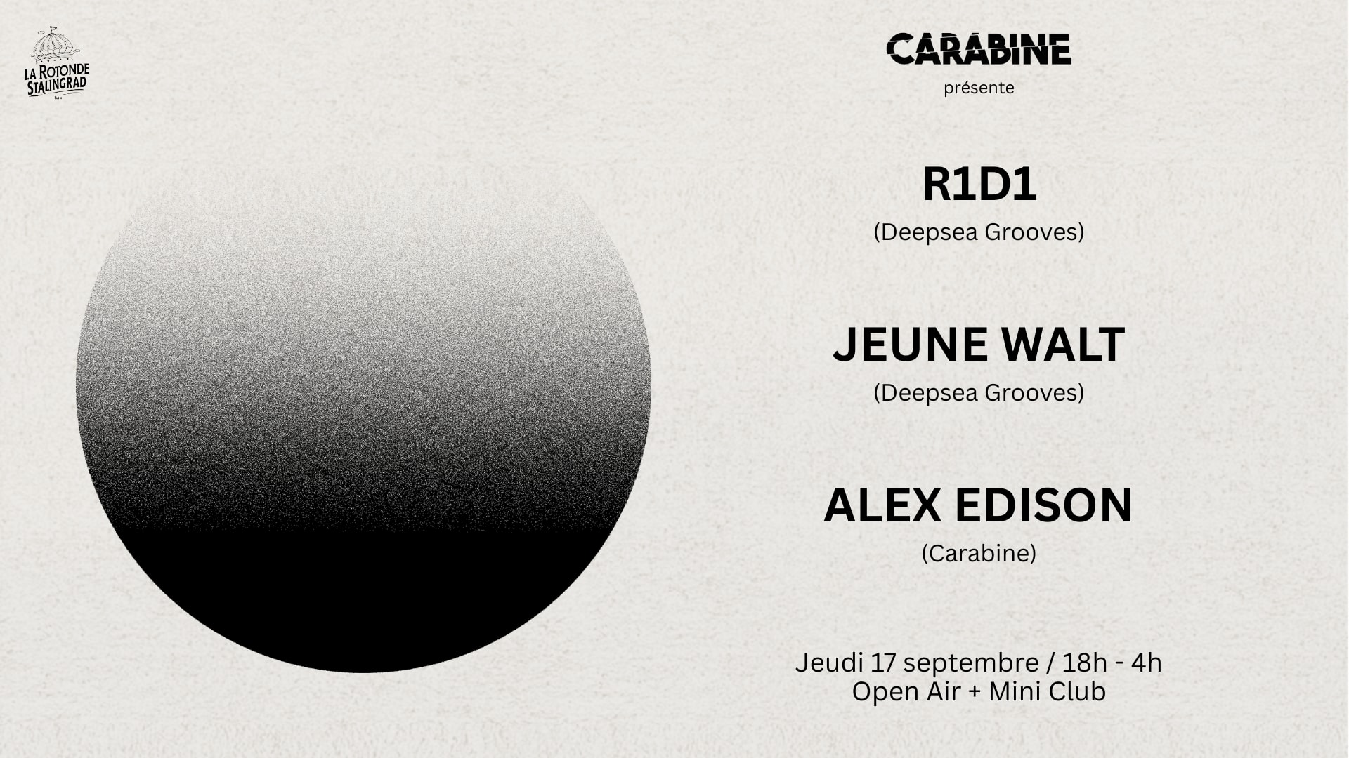 Carabine - Open-Air & Club : R1d1 · Jeune Walt · Alex Edison Cover