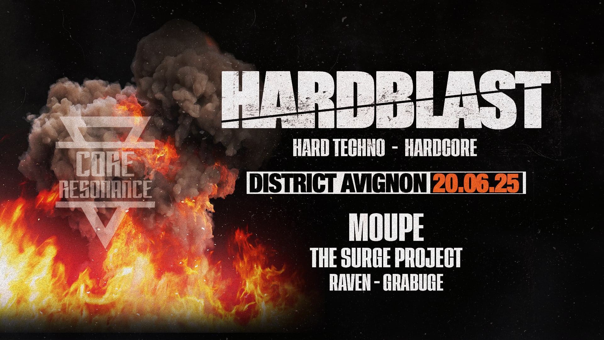 Hardblast : Moupe - The Surge Project - Raven - Grabuge Cover