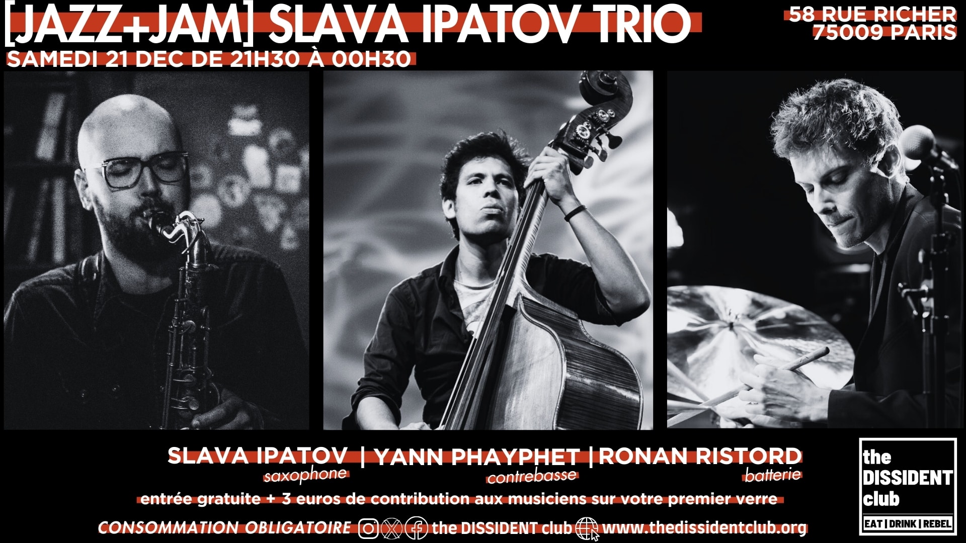[Jazz+Jam] Slava Ipatov Trio Cover