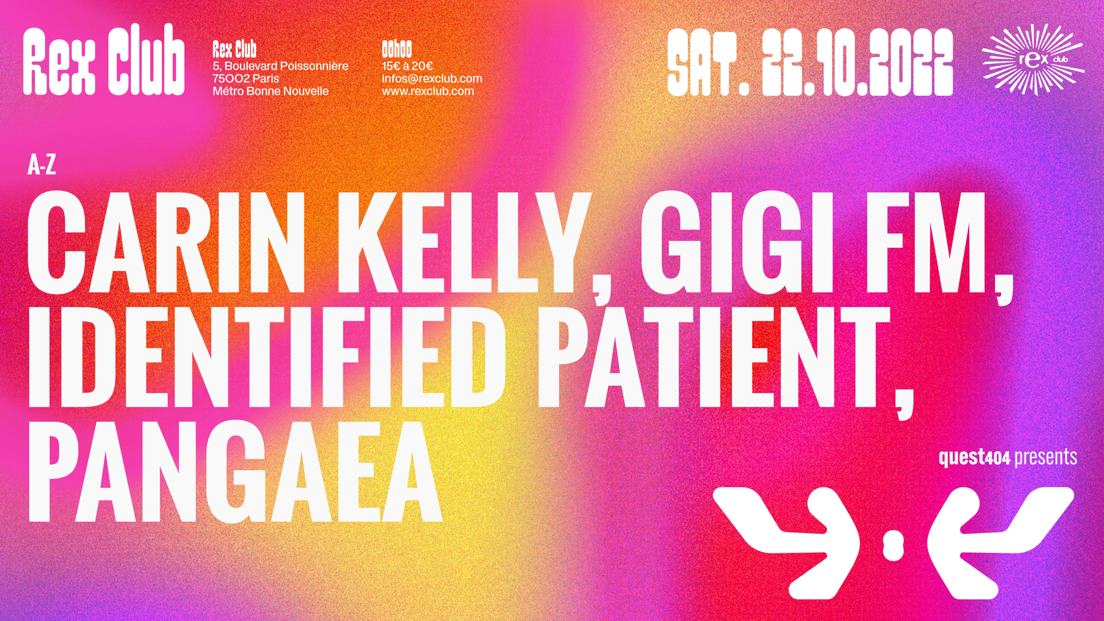 Quest404 : Pangaea, Gigi Fm, Identified Patient, Carin Kelly Cover
