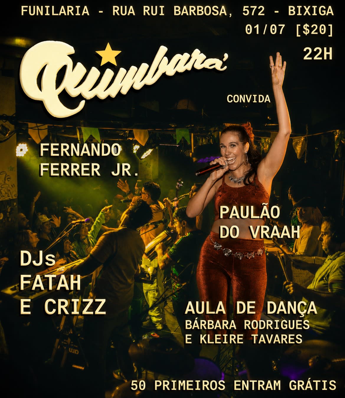 Quarta Feira Latina Com Banda Quimbará Na Funilaria - 01/07 Cover