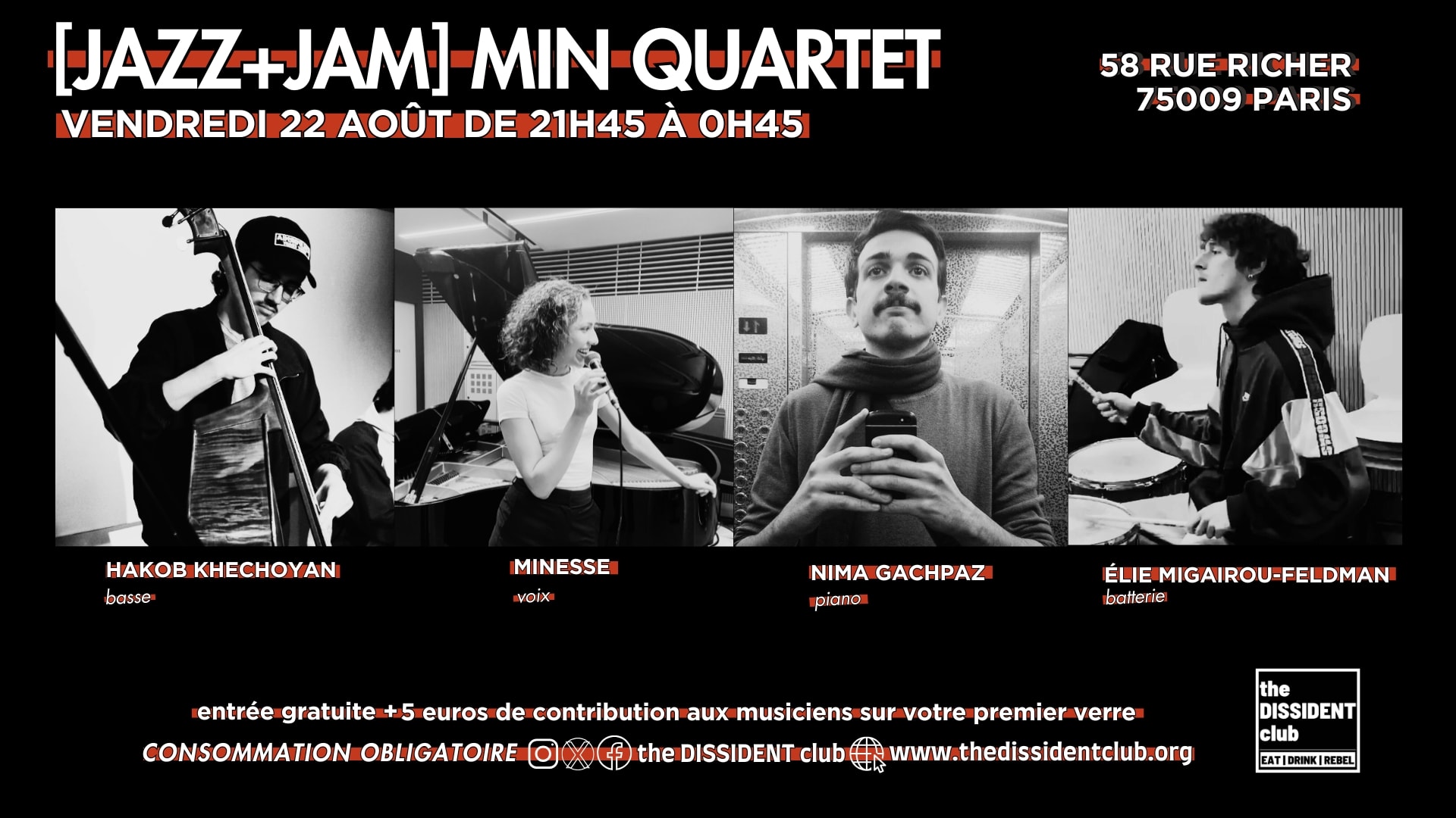 [Jazz+Jam] Min Quartet Cover