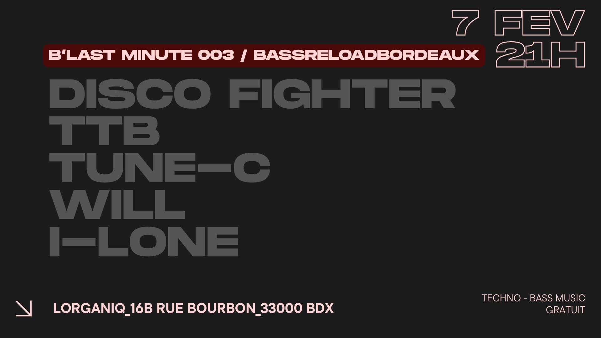 Bass Reload Bordeaux W/B'last Minute #3 Cover