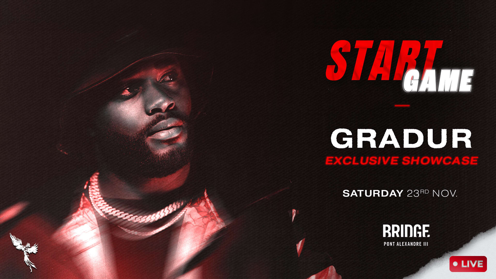 Showcase Exclusif Gradur Au Bridge Club - Startgame 23/11 📀 Cover
