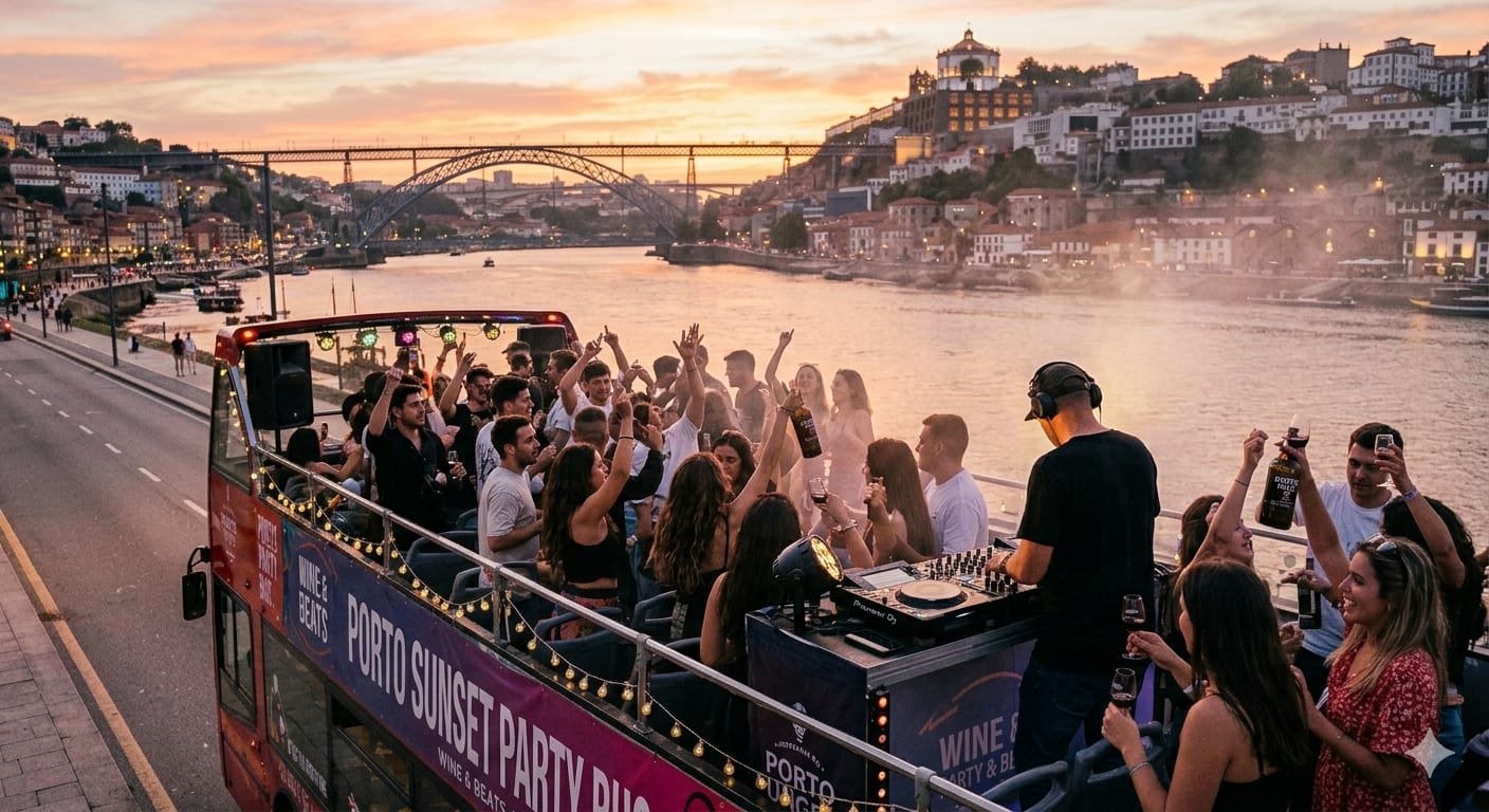 Porto Sunset Party Bus Cover