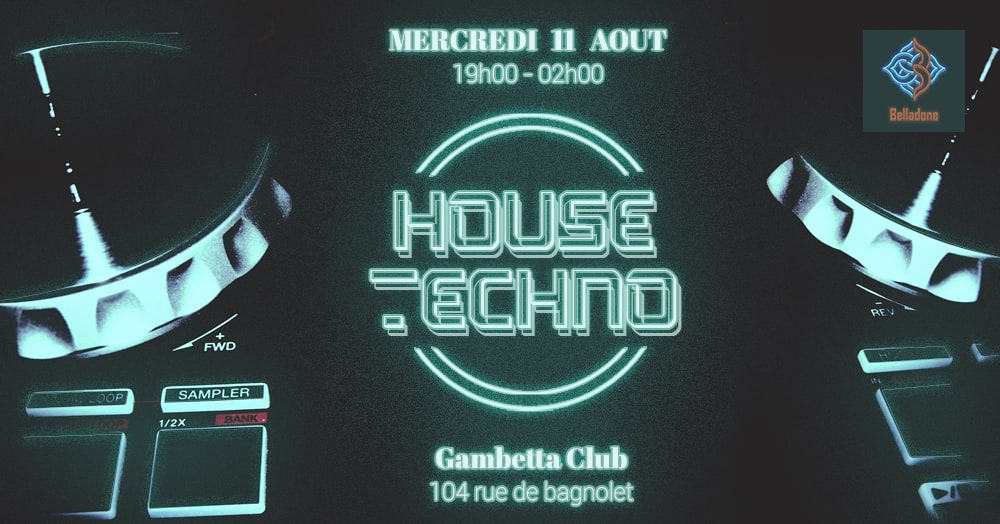 11/08 - 19h/02h ___ Afterwork  House To Techno __ Cover