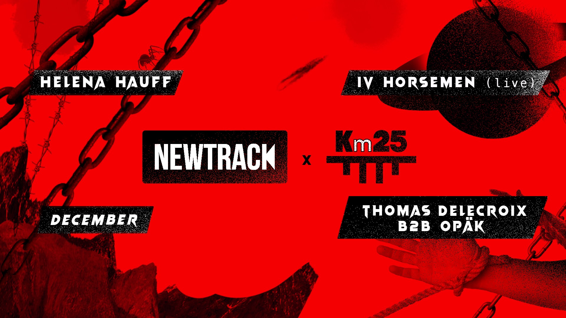 Newtrack X Kilomètre25 : Helena Hauff L December L IV Horsemen Cover
