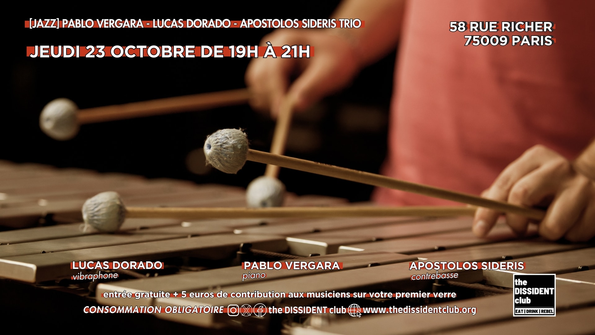 [Jazz] Pablo Vergara - Lucas Dorado - Apostolos Sideris Trio Cover