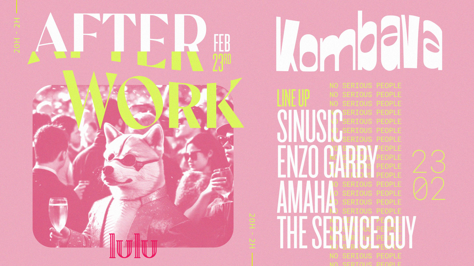 Thu 23 Feb • Kombava Afterwork • Free Entry Cover