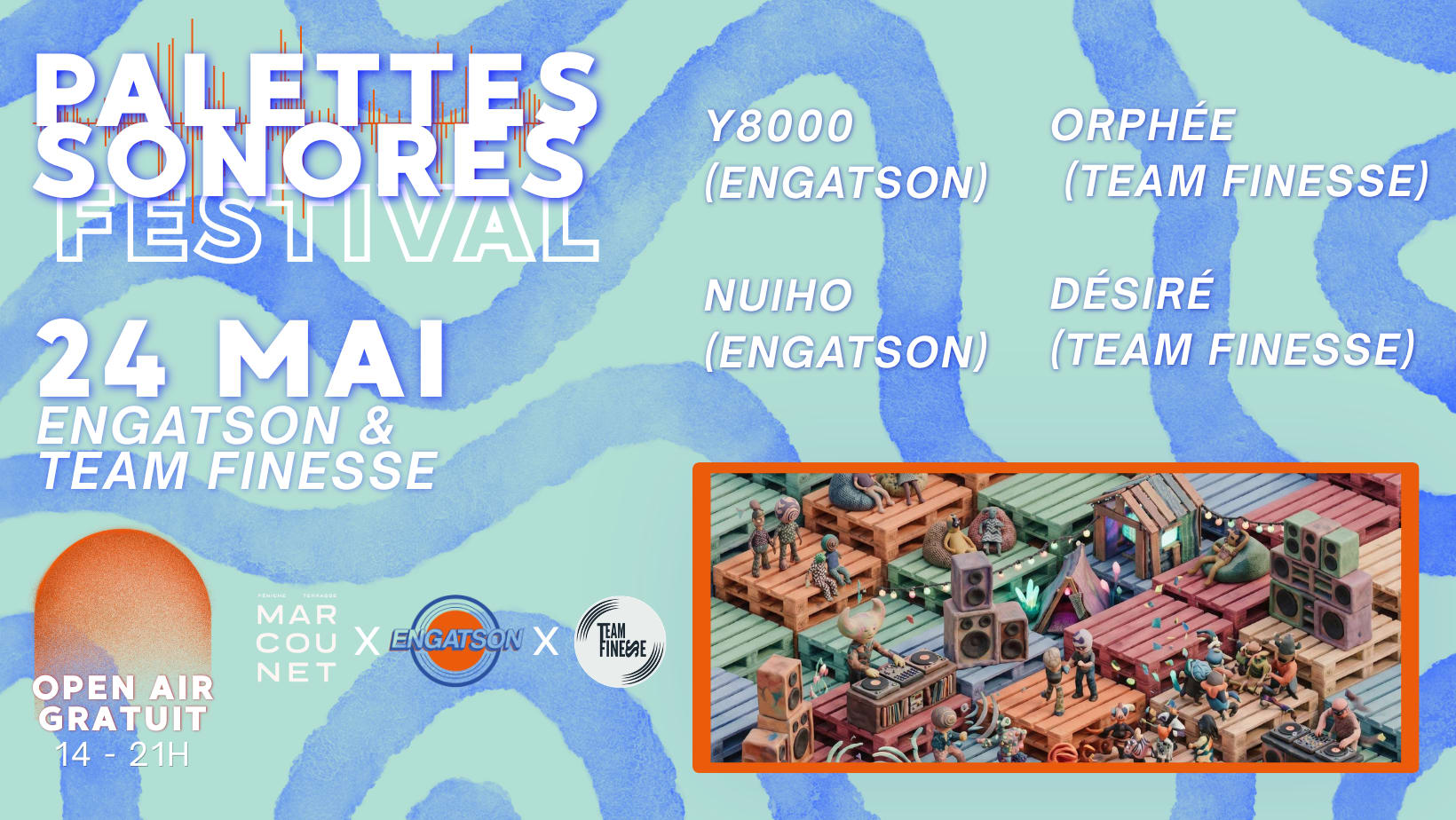 Palette Sonores Festival : Engatson & Team Finesse Cover