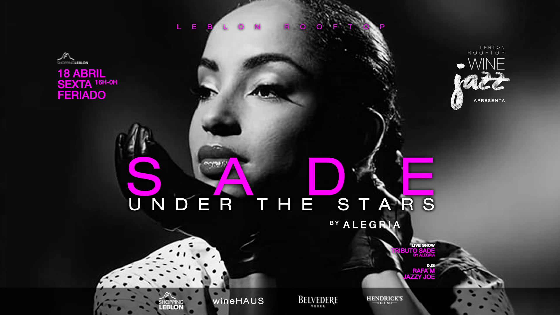 Sade Under The Stars By Alegria | Leblon Rooftop Winejazz Cover