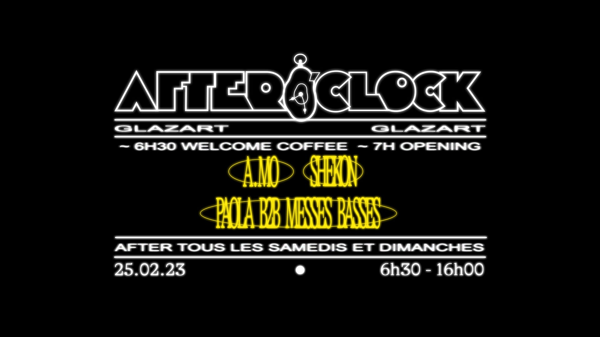After O'clock : A.Mo, Paola B2b Messes Basses, Shekon Cover