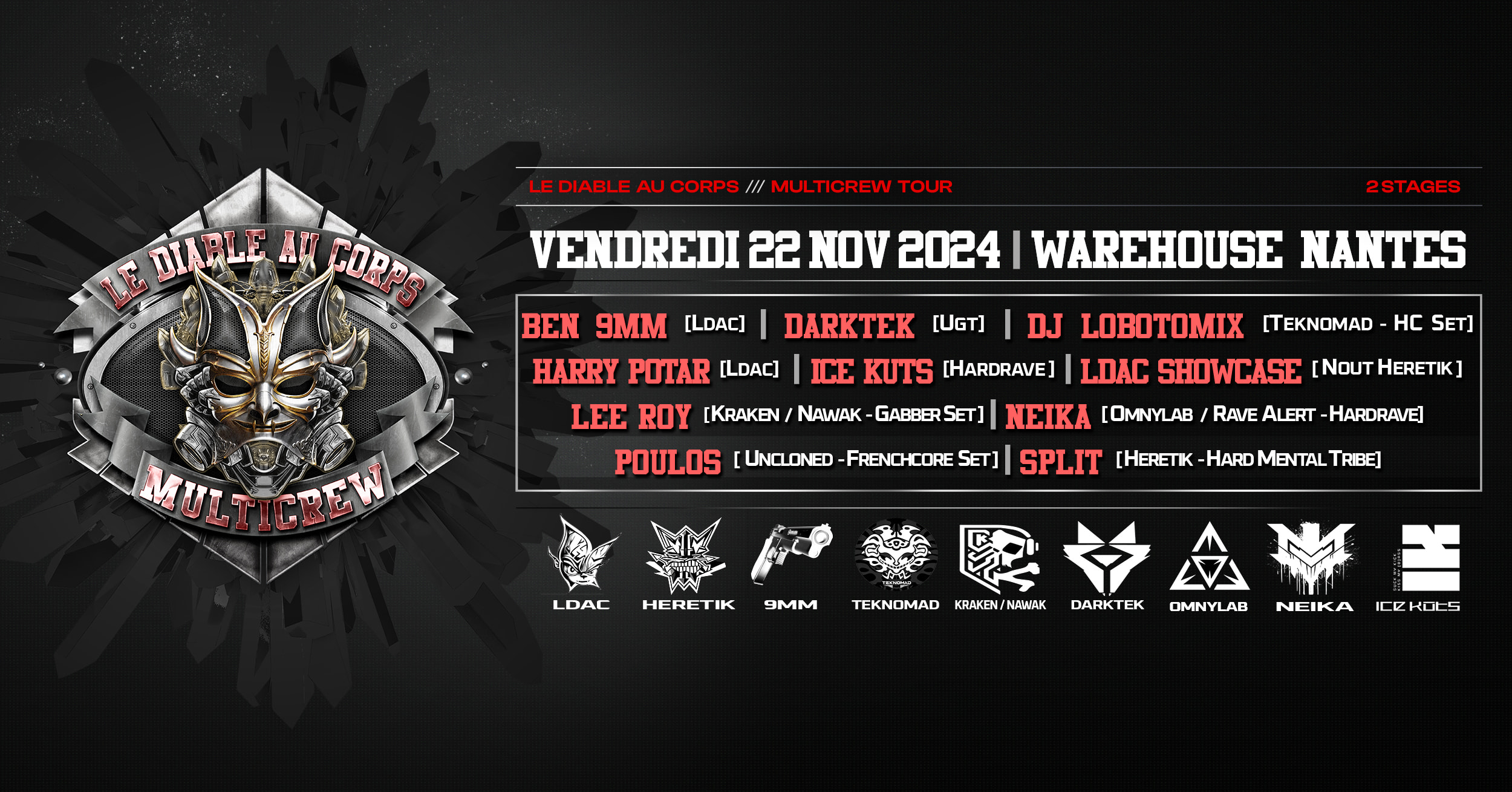 Le Diable Au Corps W/ Heretik & More - Warehouse Nantes Cover