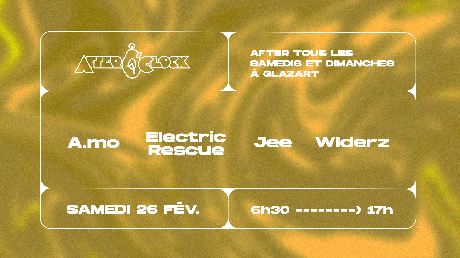 After O'clock : Electric Rescue, Wlderz, Amo, Jee Cover