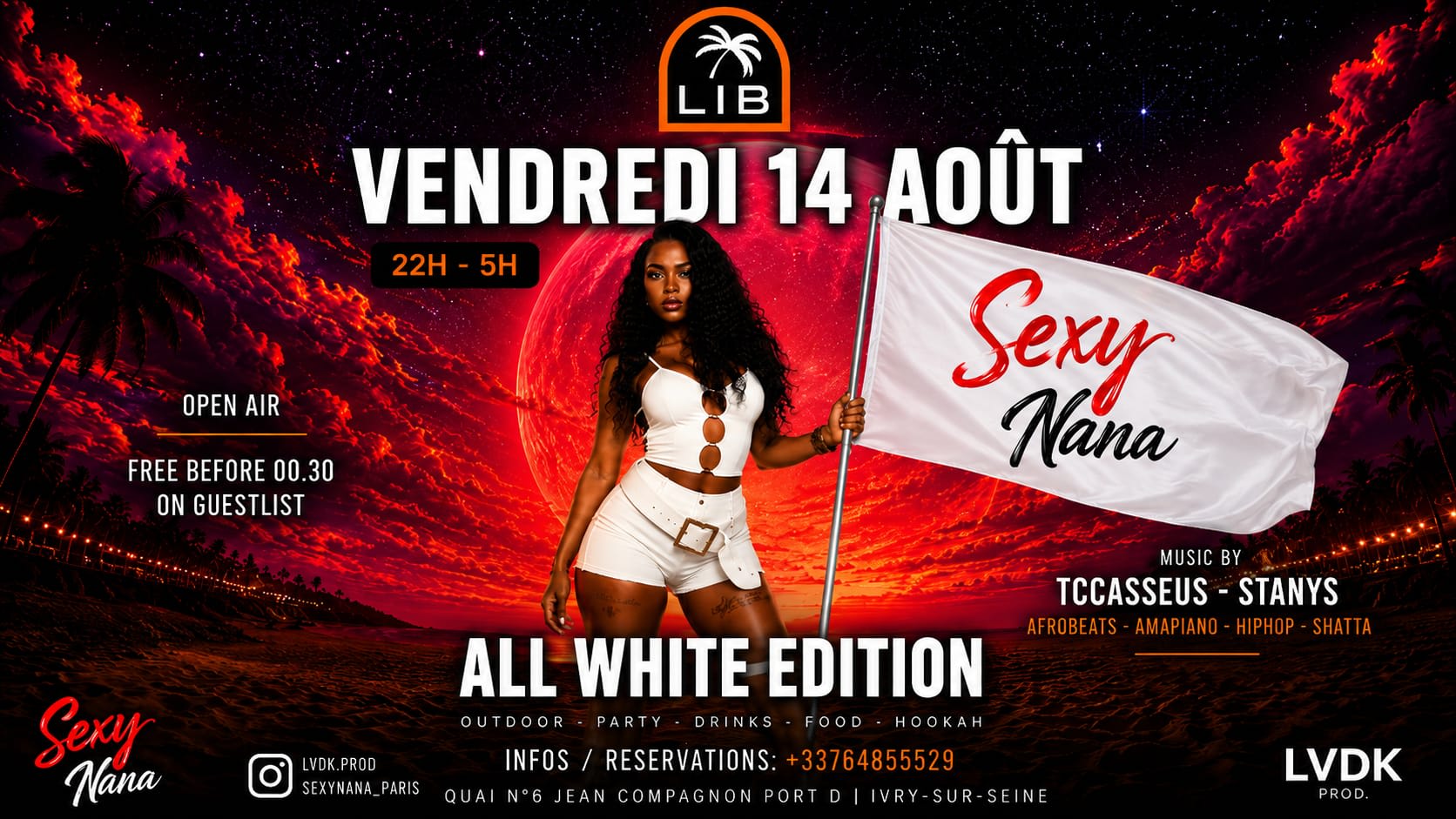 Sexy Nana All White Edition - Vendredi 14/08 - Libertalia Cover