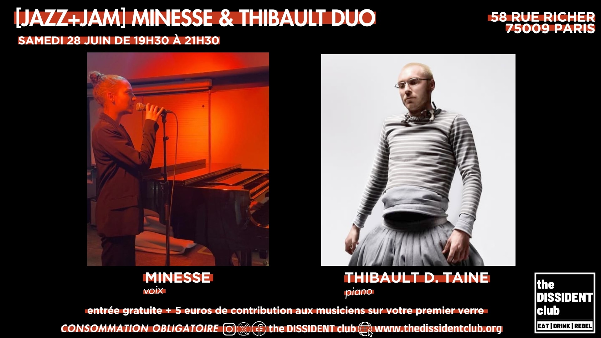 [Jazz+Jam] Minesse & Thibault Duo Cover