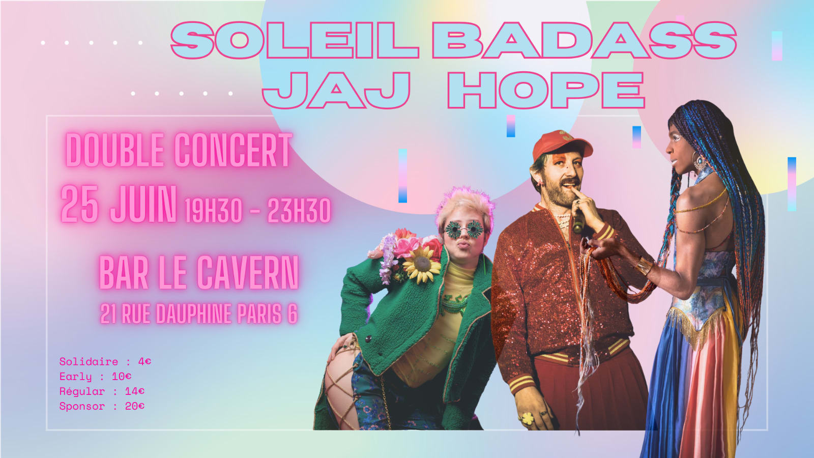 Double Concert : Soleil Badass & Jaj Hope Cover