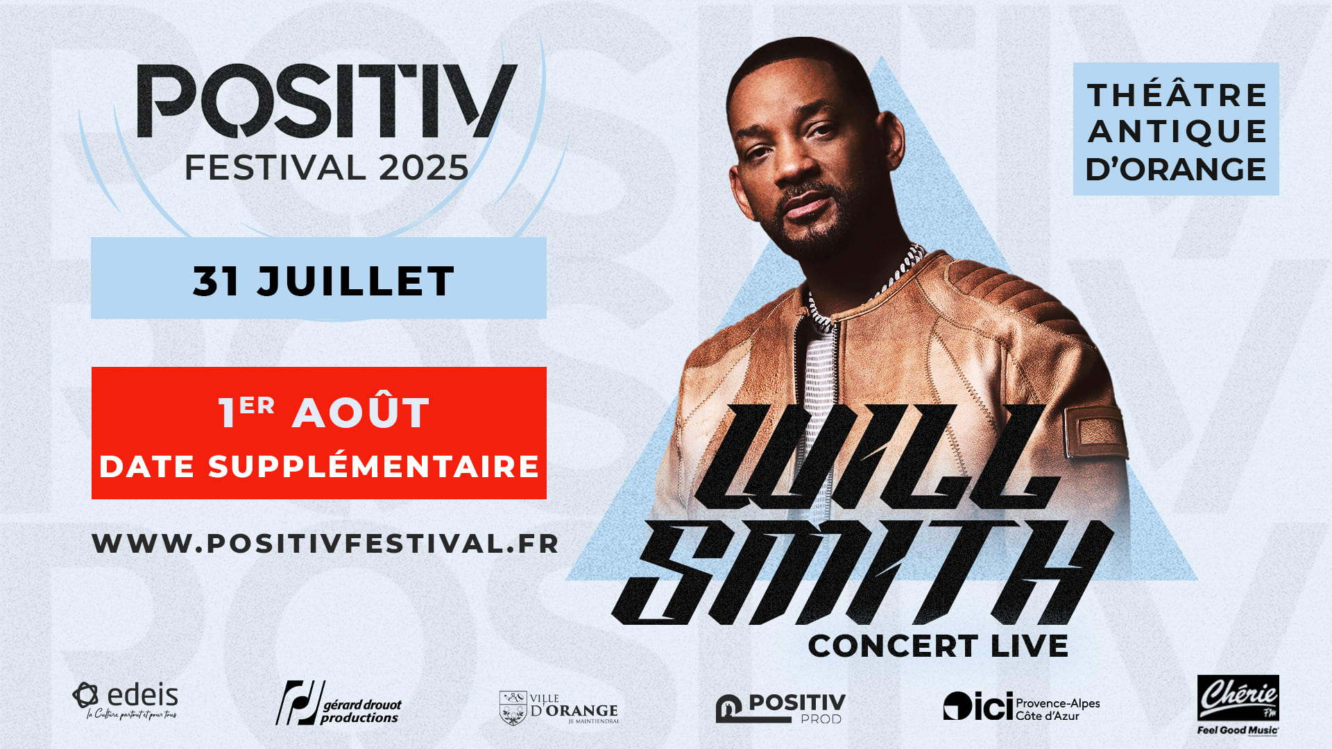 Will Smith - 1 Août 2025 - Positiv Festival, Orange Cover