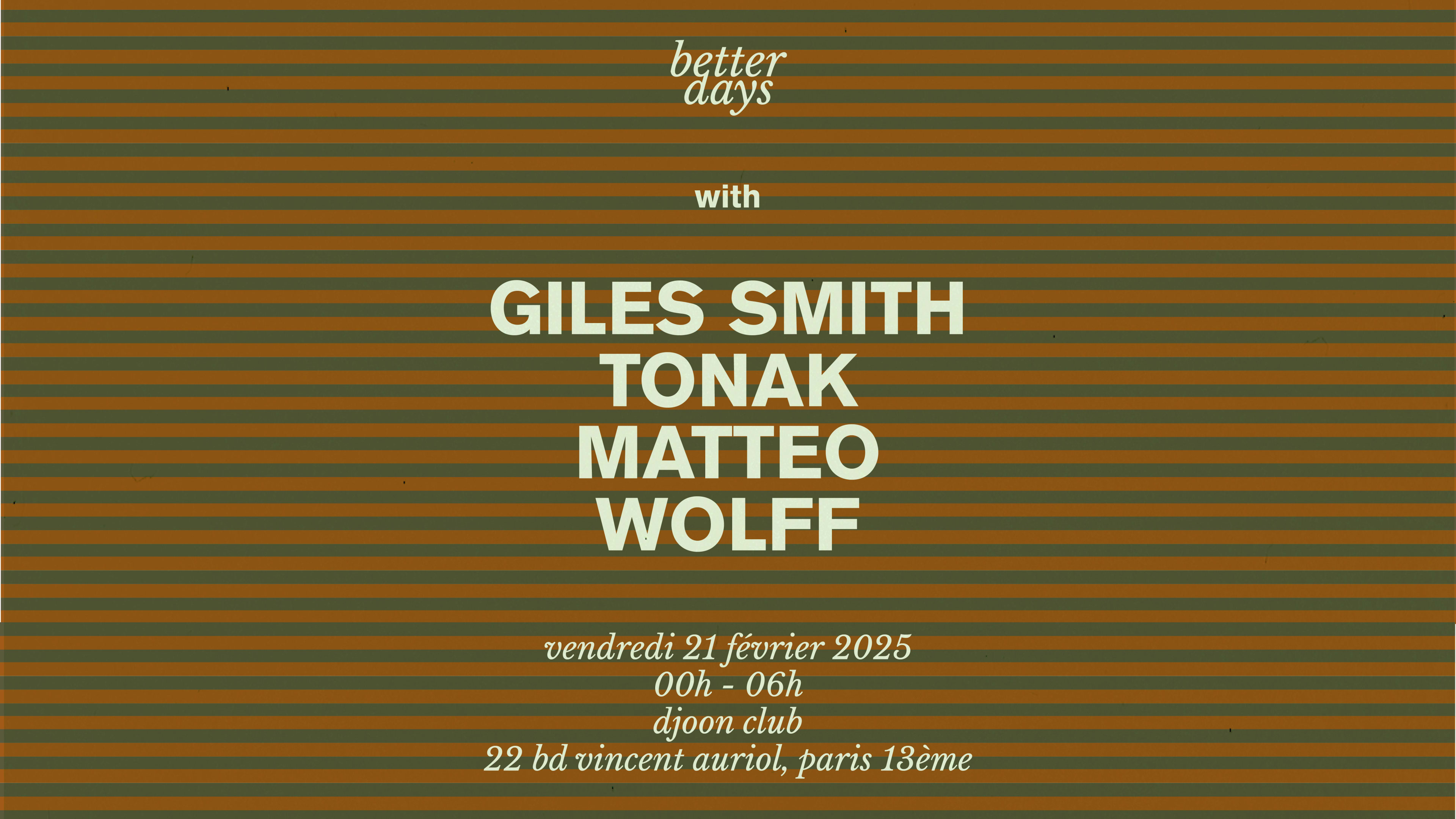 Better Days Invite Giles Smith @Djoon Cover