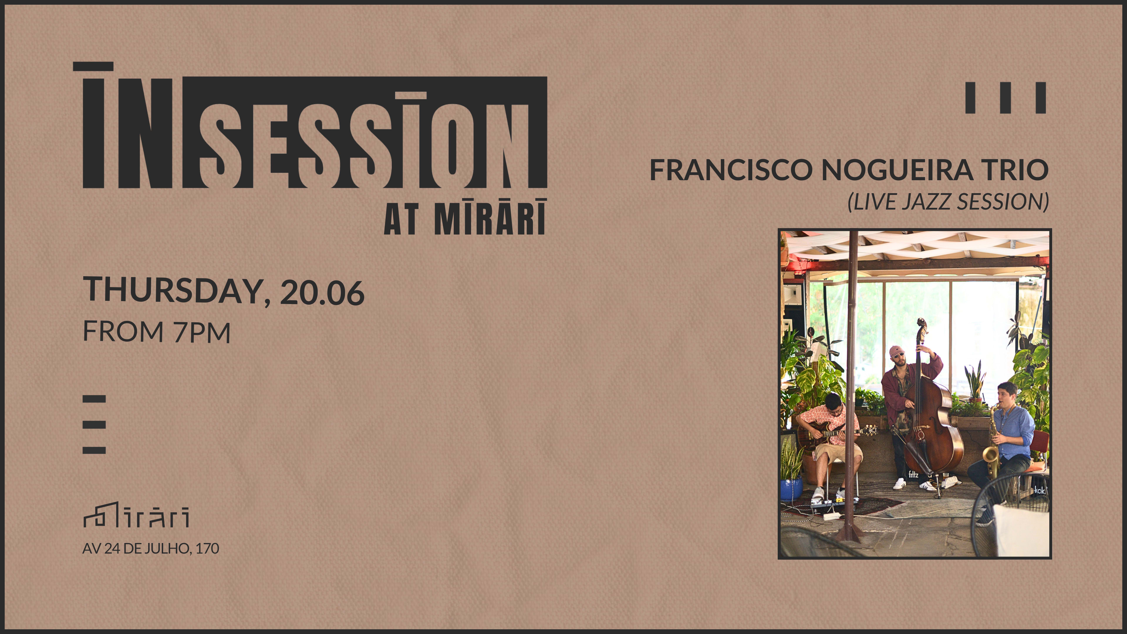 Insession At Mirari: Francisco Nogueira Trio Cover
