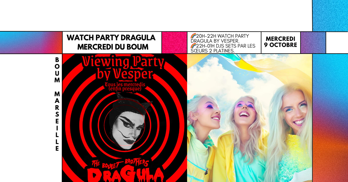 🌈😈Watch Party Dragula + Mercredi Du Boum🔥🪩 Cover
