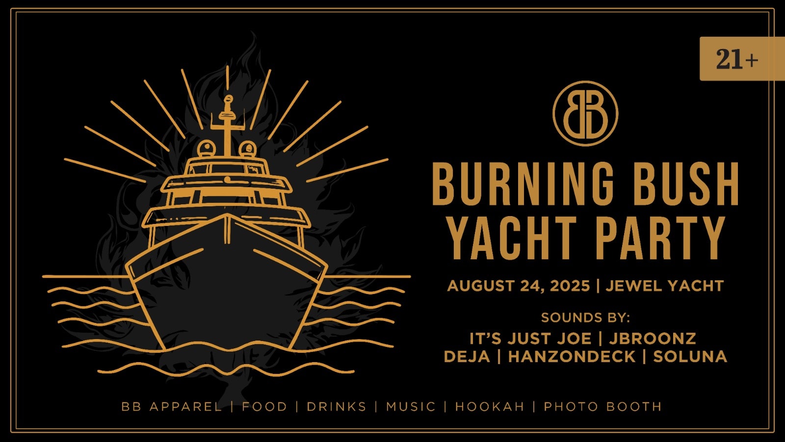 Burning Bush Yacht Party Cover