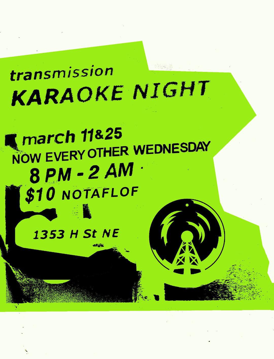 Karaoke Night At Transmission Cover
